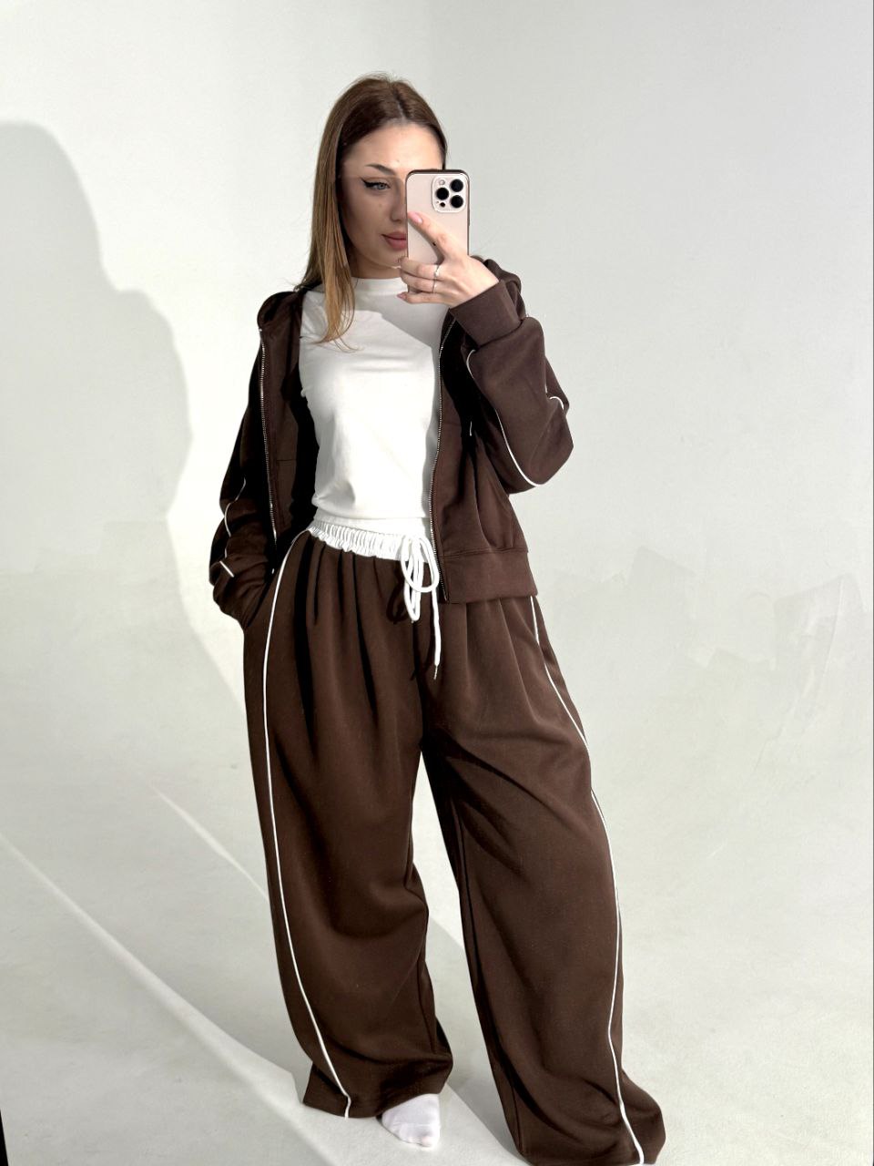 Комплект женский (футболка + толстовка + брюки) STOLNIK A96095