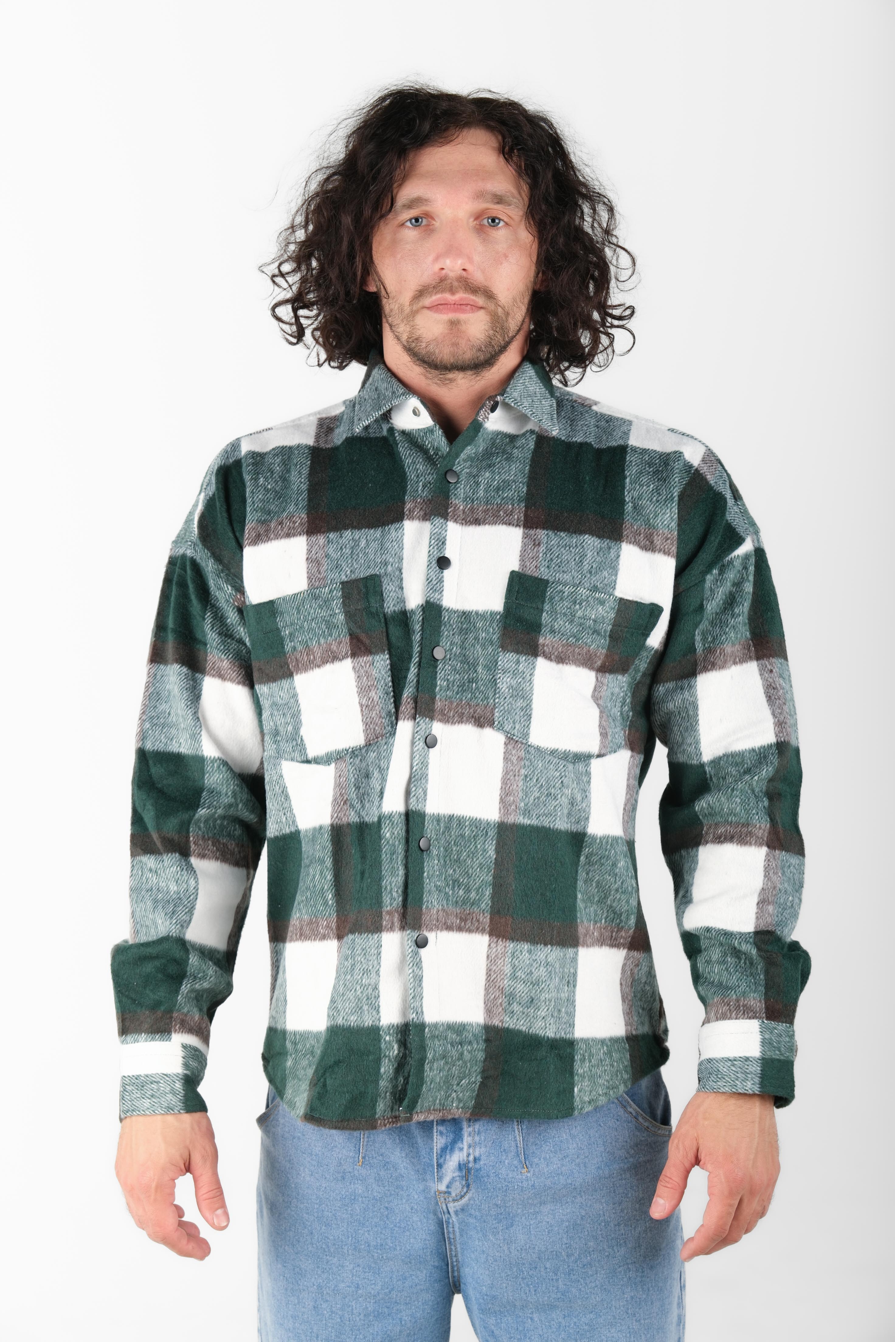 Рубашка мужская STOLNIK SK-209BM (клетка)