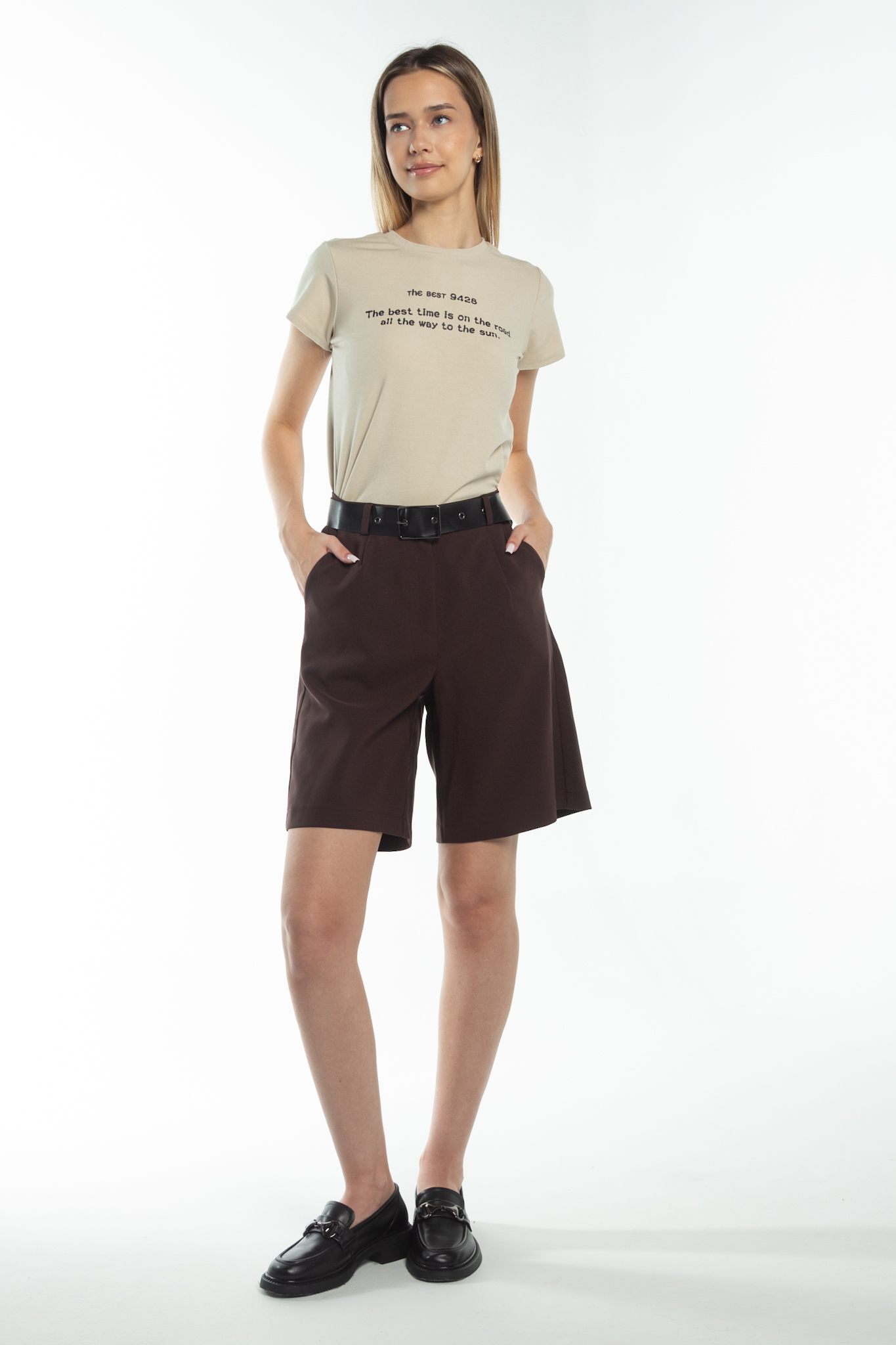 Шорты женские (B) STOLNIK 74 + ремень