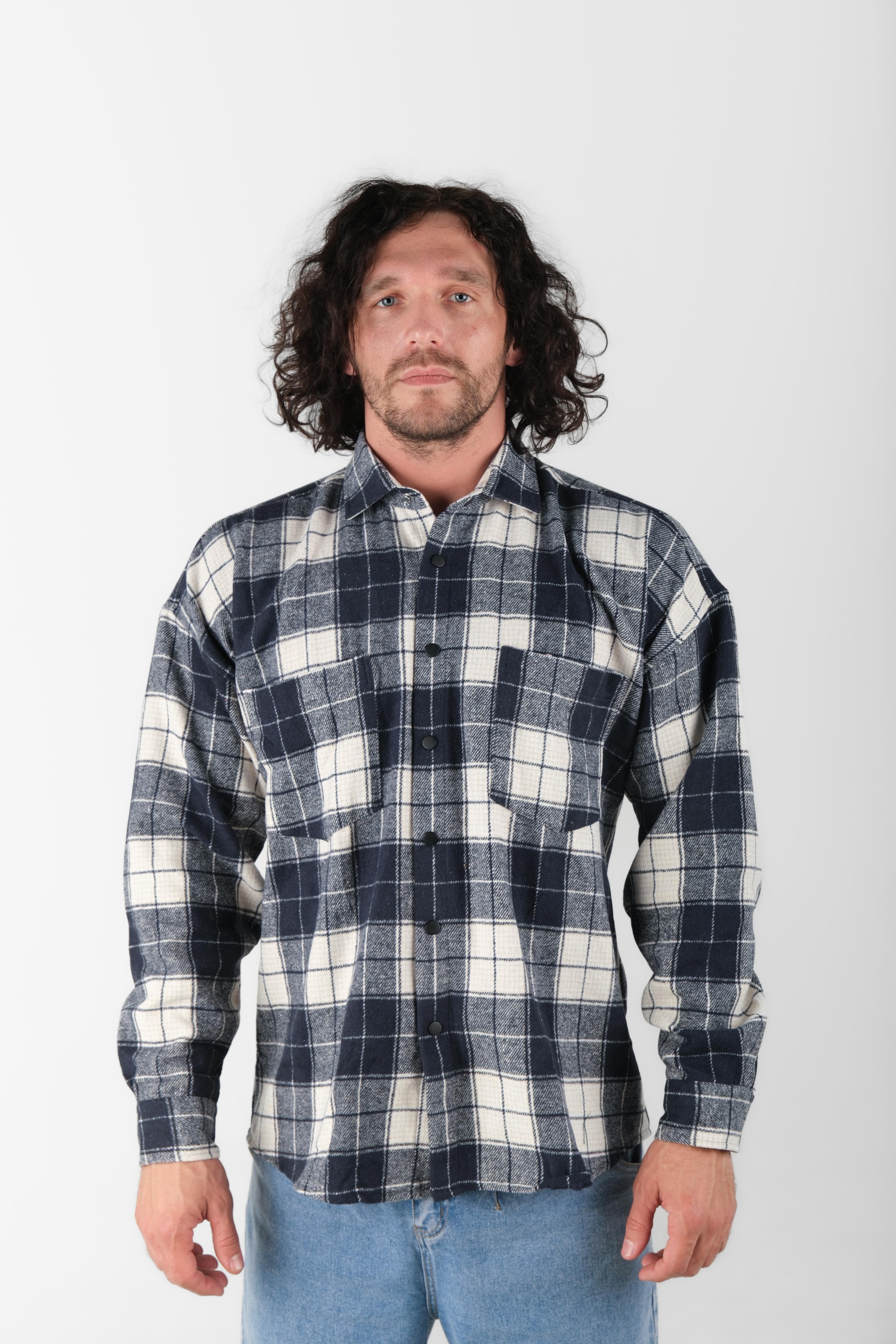 Рубашка мужская STOLNIK SK-203BM (клетка)