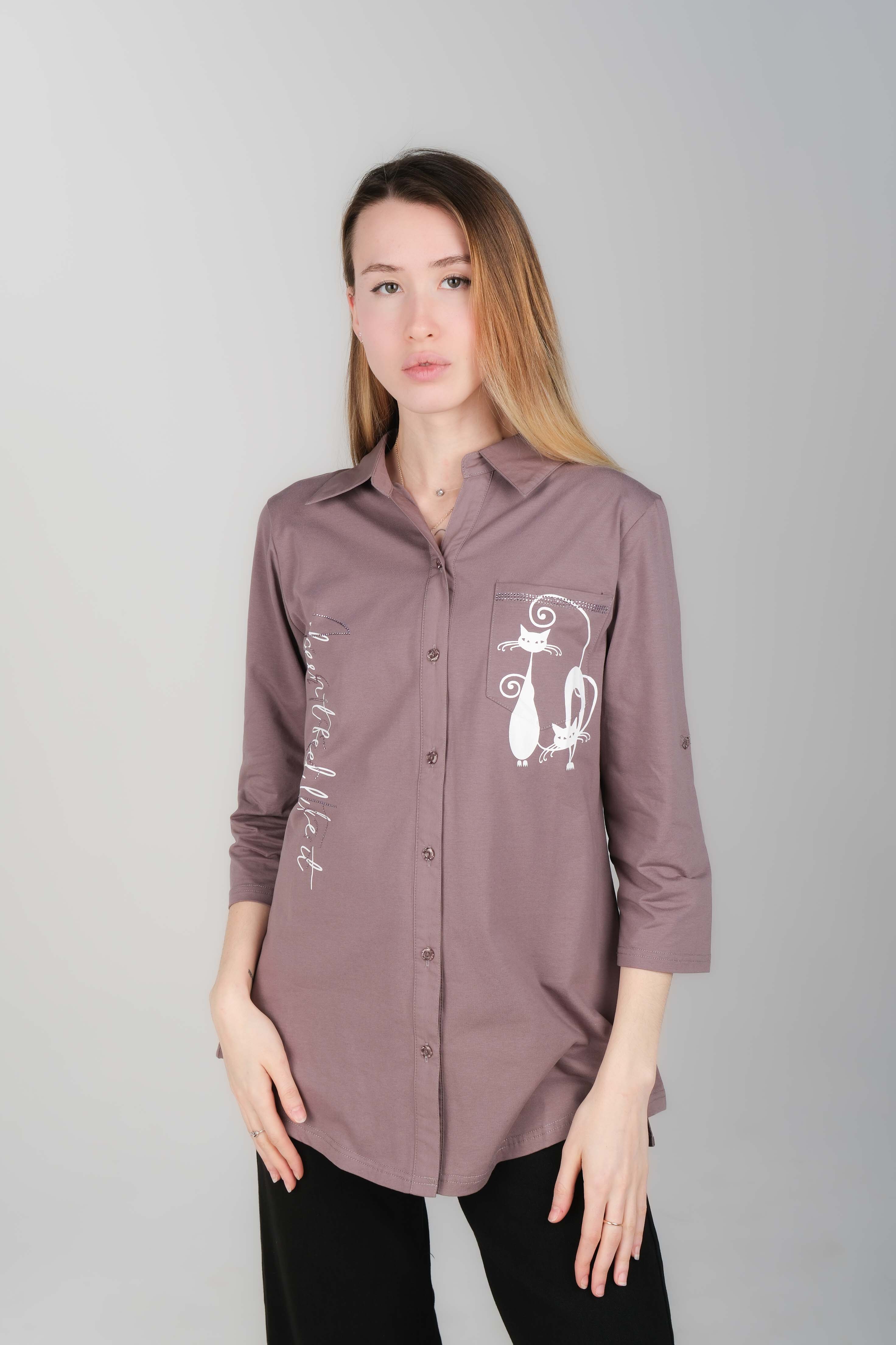 Рубашка женская A.BIGENTOP ZH-8114 3/4