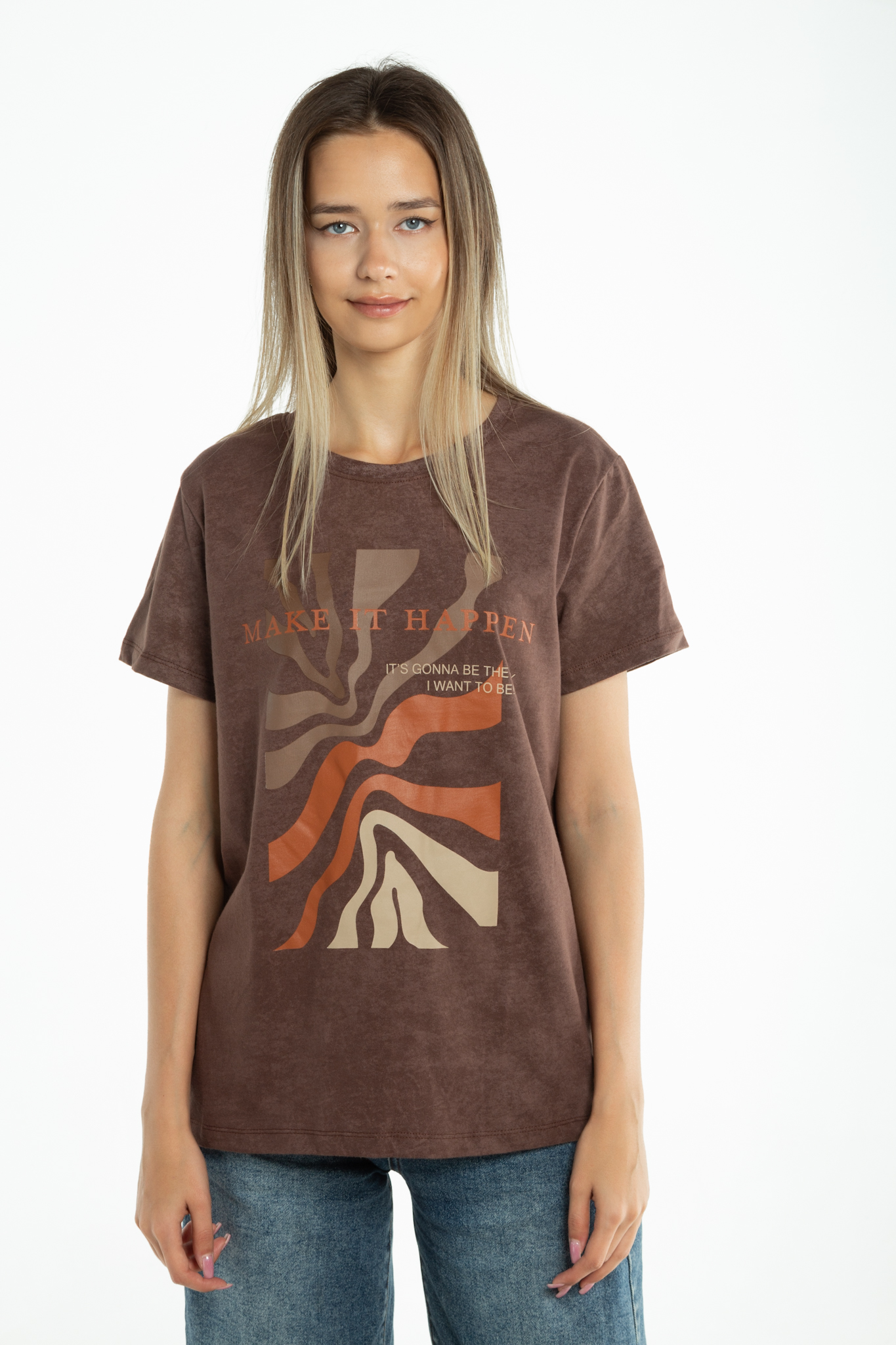 Футболка женская Samo W37149KR к/р с принтом