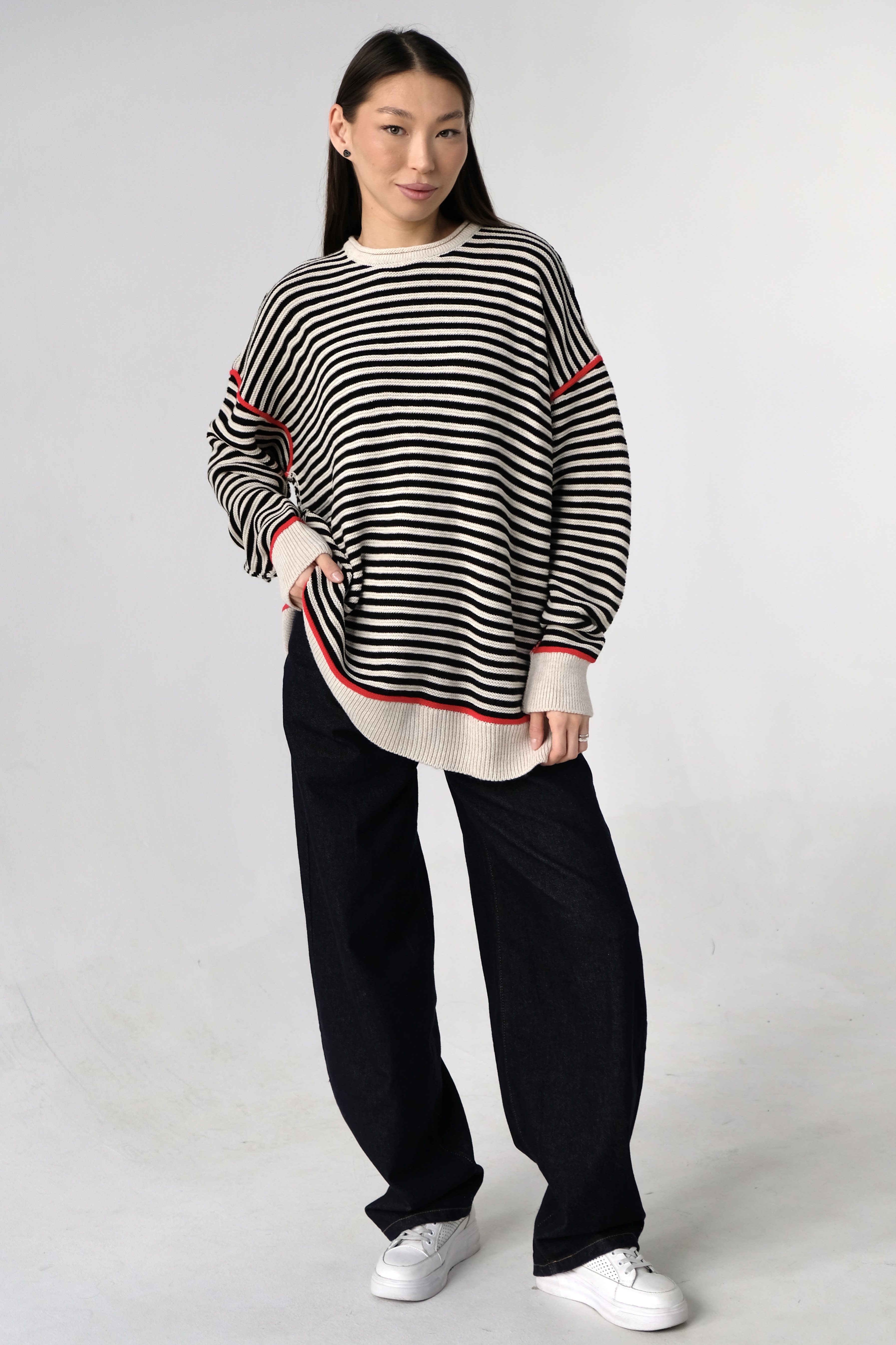 Кофта женская (T) STOLNIK 658 (полоска)