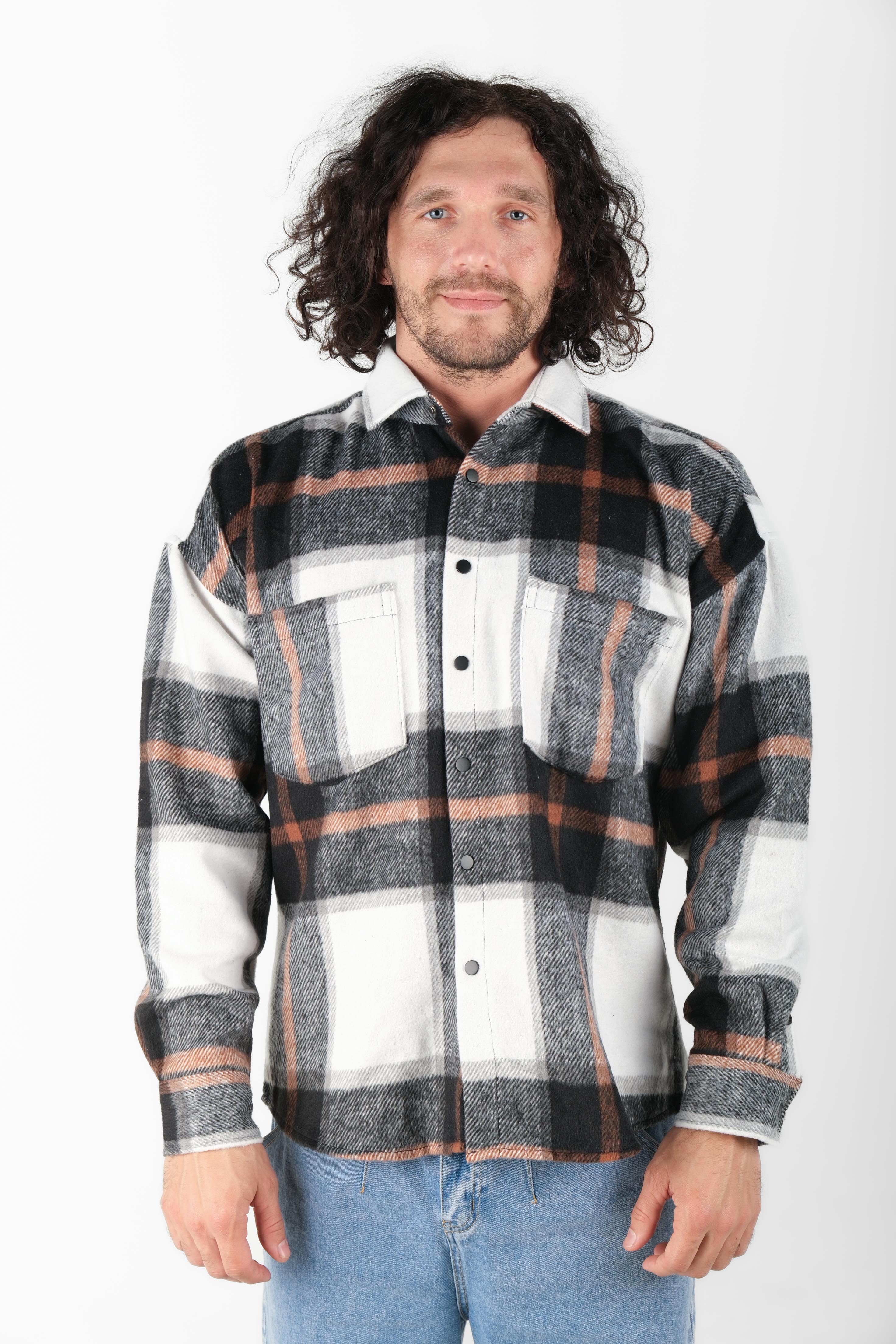 Рубашка мужская STOLNIK SK-207BM (клетка)