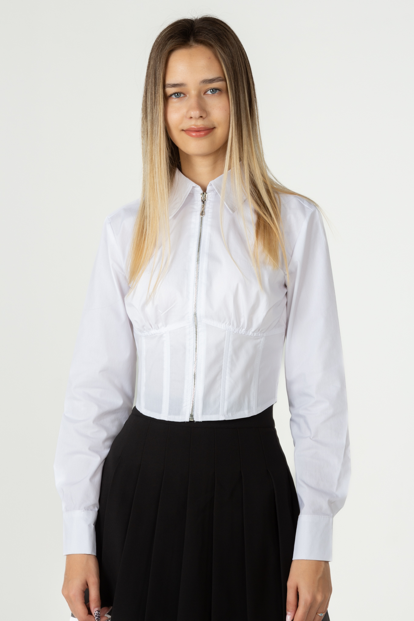Рубашка женская (B) STOLNIK с молнией
