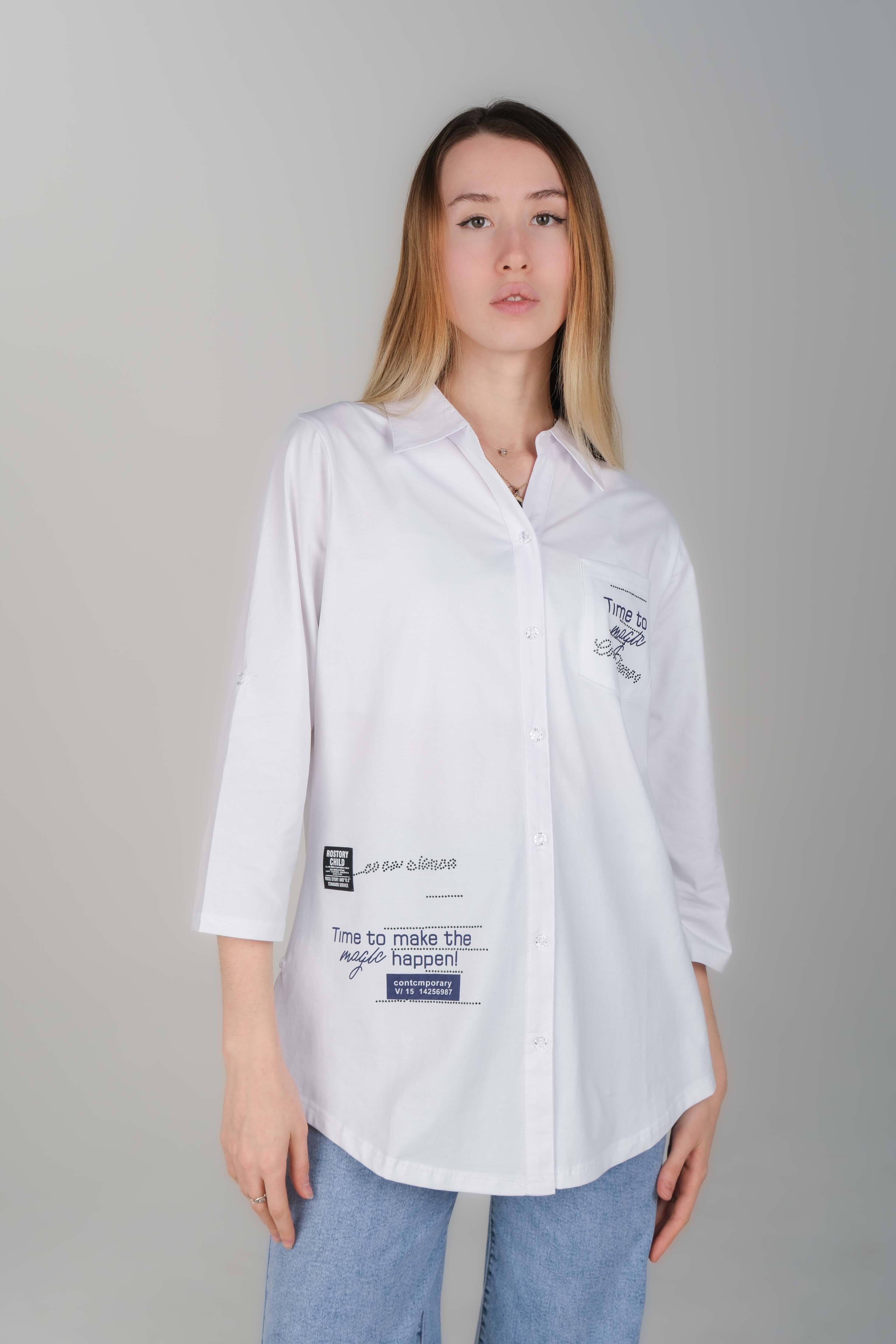 Рубашка женская A.BIGENTOP ZH-8116 3/4